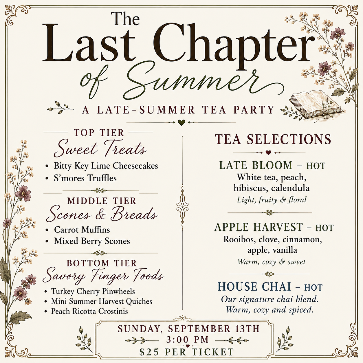 The Last Chapter of Summer : Late Summer Tea Party