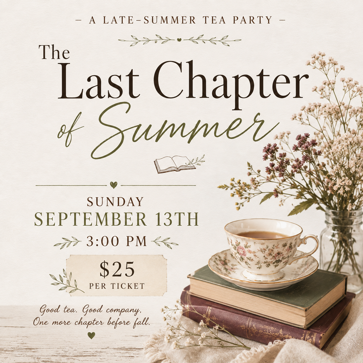 The Last Chapter of Summer : Late Summer Tea Party